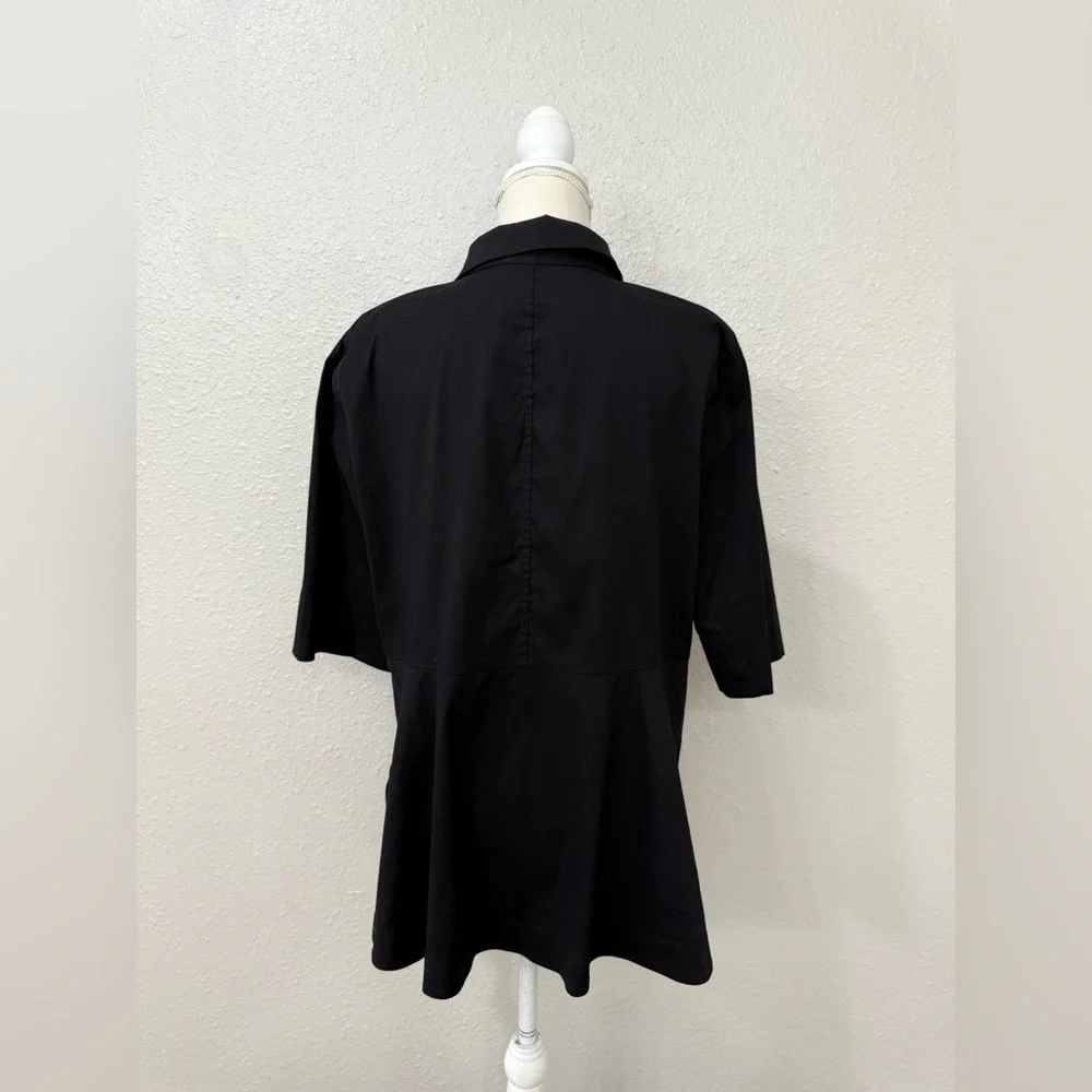 Lafayette 148 New York Plus Marla Blouse Women's Black XL - Picture 6 of 10